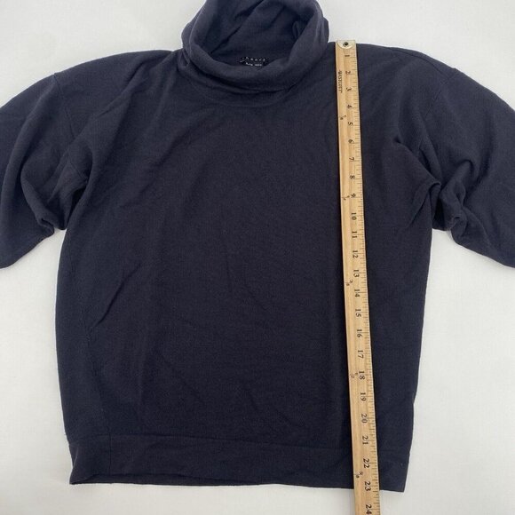 Theory Women's Size Large Turtle Neck Wool Sweater Statement Sleeves - Picture 7 of 12